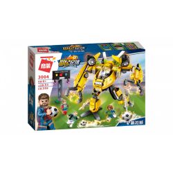 Enlighten 3004 Qman 3004 Xếp hình kiểu Lego TRANSFORMERS Super Soccer Century Football Shovel Người Máy Biến Hình đá Bóng 357 khối
