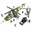 CAYI 2011 non Lego TRỰC THĂNG QUÂN SỰ VÀ XE CHIẾN ĐẤU HẠT NHÂN bộ đồ chơi xếp lắp ráp ghép mô hình Nuclear War NUCLEAR WAR MIL MI-24 HIND Chiến Tranh Hạt Nhân 891 khối