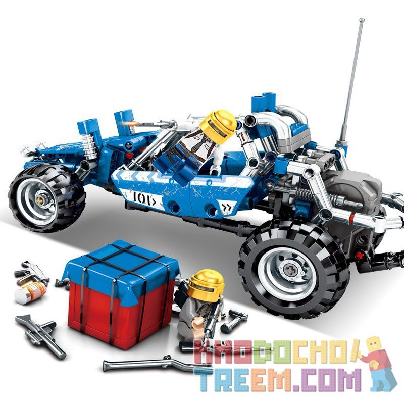 SHENG YUAN SY 7052 Xếp hình kiểu Lego TECHNIC Blue Buggy xe dã chiến màu xanh dương và thính đỏ 355 khối SHENG YUAN SY 7052 Xếp hình kiểu Lego TECHNIC Blue Buggy xe dã chiến màu xanh dương và thính đỏ 355 khối