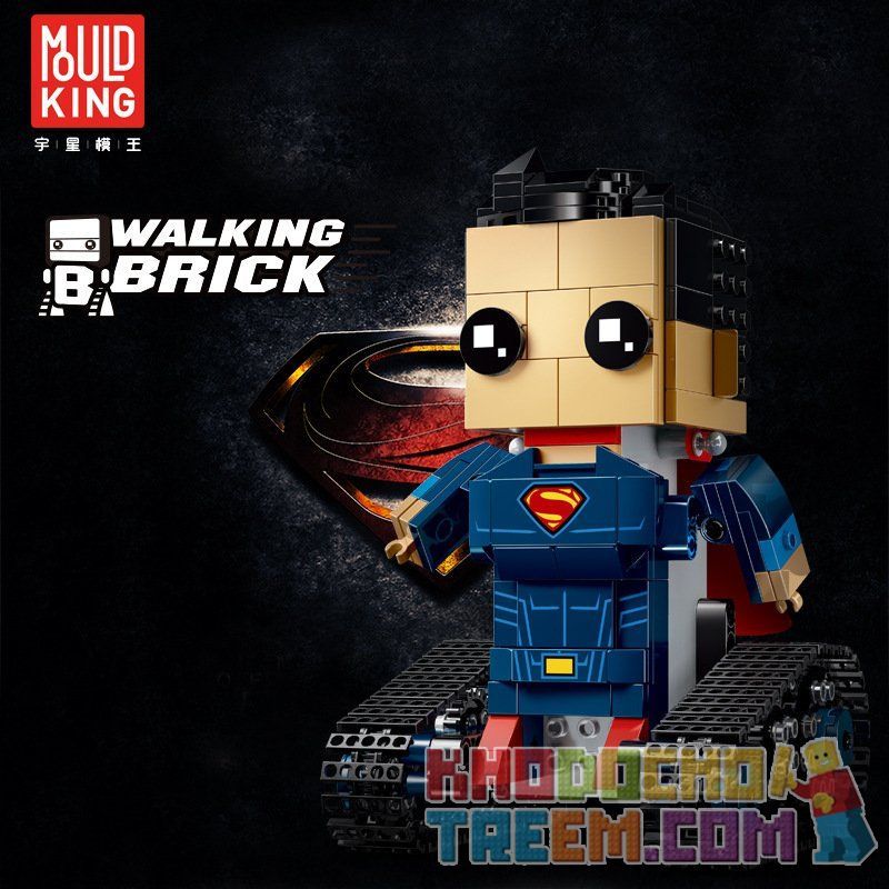 MouldKing 13040 Mould King 13040 non  SIÊU NHÂN ĐẦU VUÔNG bộ đồ chơi xếp lắp ráp ghép mô hình Walking Brick WALKING BRICK SUPER-BLOCK MAN Búp Bê Biết Đi 354 khối