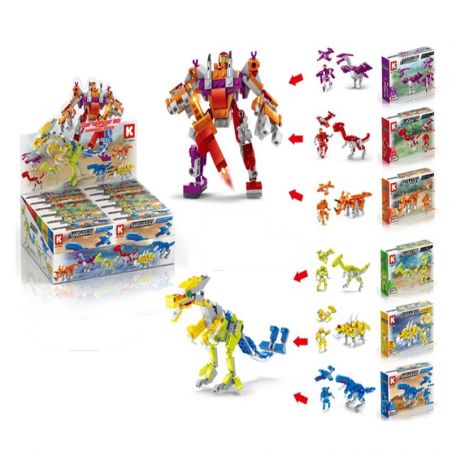 LE DI PIN 18001 Xếp hình kiểu  CREATOR 3 IN 1 Dinosaur Variant (12 Mixes) Khủng Long Biến Thể (12 Hỗn Hợp) 870 khối