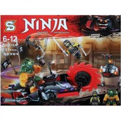 SHENG YUAN SY 976 SY976 SY976A 976A SY976B 976B Xếp hình kiểu THE LEGO NINJAGO MOVIE Ninja Thunder Swordsman Evil Car Wheel, Holy Fighting Armor Xe Máy Chém Và Người Máy Ninja gồm 4 hộp nhỏ 389 khối