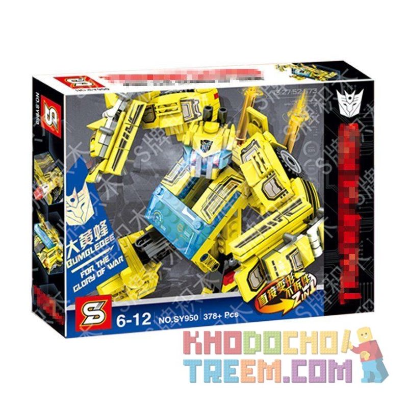 SHENG YUAN SY SY950 non Lego BUMBLEBEE BIẾN DẠNG TRỰC TIẾP MÀ KHÔNG CẦN THÁO DỠ bộ đồ chơi xếp lắp ráp ghép mô hình Transformers Robot Đại Chiến Người Máy Biến Hình 378 khối