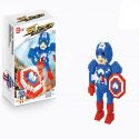 WISE HAWK 2206 Xếp hình kiểu Nanoblock MARVEL SUPER HEROES Captain America Đội Trưởng Mỹ 565 khối