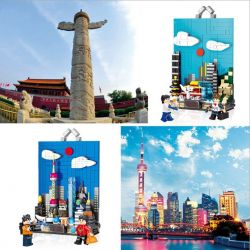 PanlosBrick 656001 Panlos Brick 656001 non  THÀNH PHỐ BẮC KINH THU NHỎ VÀO BUỔI SÁNG bộ đồ chơi xếp lắp ráp ghép mô hình City BEIJING 373 khối