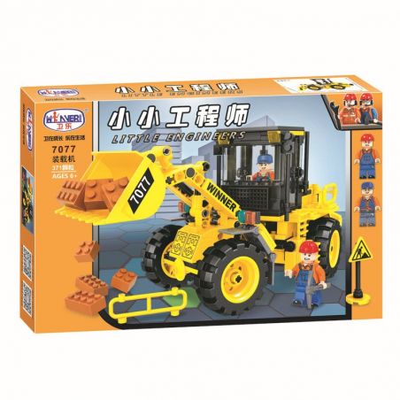 IBLOCK PL-920-108 920-108 PL920-108 Winner 7077 non  MÁY XÚC VÀNG bộ đồ chơi xếp lắp ráp ghép mô hình City LITTLE ENGINEERS Thành Phố 371 khối