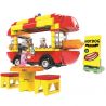 CAYI 1606 1607 non  ĐỒ ĂN NHANH 2 XE XÚC XÍCH CỬA HÀNG KEM TUYỆT ĐẸP bộ đồ chơi xếp lắp ráp ghép mô hình City Thành Phố 365 khối