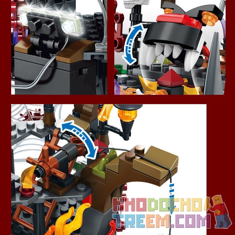 SEMBO WEKKI VIGGI SD3351 3351 non  THE NETHER ALTAR OF HORDE GLORY ANNIHILATION ĐẾN bộ đồ chơi xếp lắp ráp ghép mô hình Chronicles Of The Ghostly Tribe GHOST TRIBES Bộ Tộc Ma 349 khối