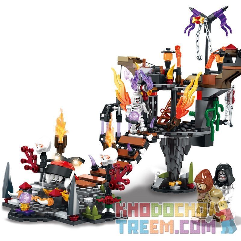 SEMBO WEKKI VIGGI SD3351 3351 non  THE NETHER ALTAR OF HORDE GLORY ANNIHILATION ĐẾN bộ đồ chơi xếp lắp ráp ghép mô hình Chronicles Of The Ghostly Tribe GHOST TRIBES Bộ Tộc Ma 349 khối