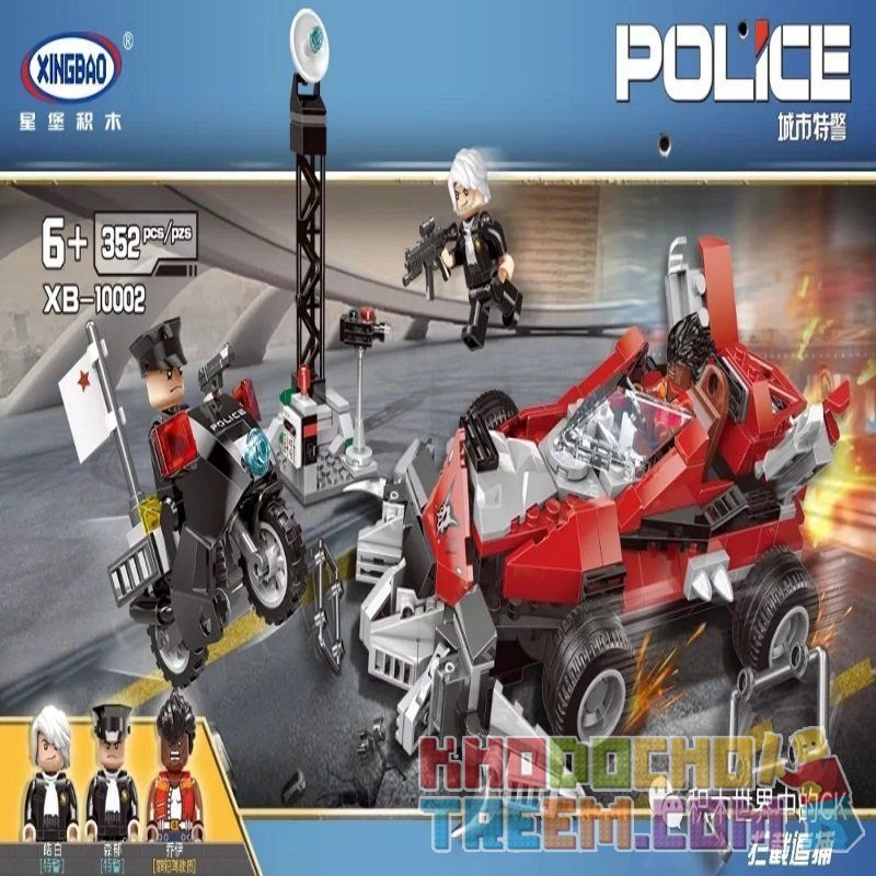 XINGBAO XB-10002 10002 XB10002 non Lego ĐÁNH CHẶN VÀ SĂN ĐUỔI bộ đồ chơi xếp lắp ráp ghép mô hình Police Cảnh Sát 362 khối