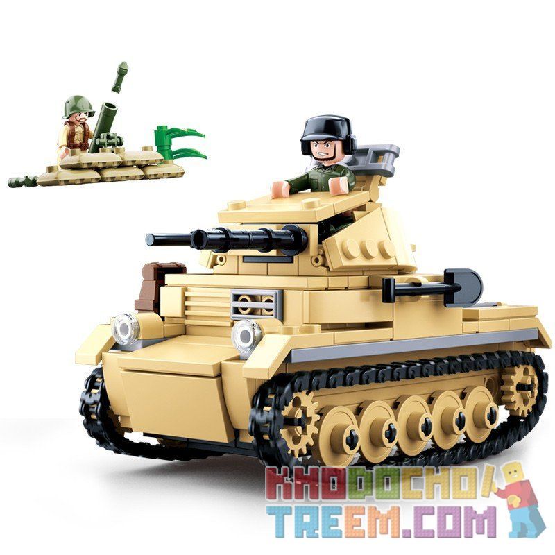 SLUBAN M38-B0691 B0691 0691 M38B0691 38-B0691 Xếp hình kiểu Lego Panzer II World War II Adversity Rebirth No. 2 Tank Xe Tăng Hai 356 khối