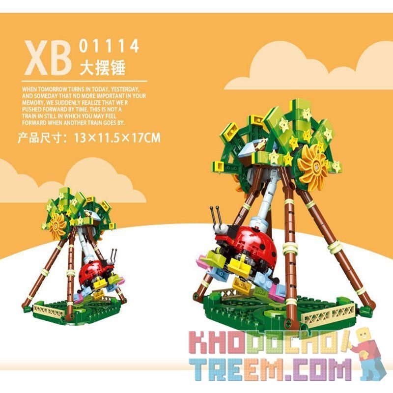 XINGBAO XB-01114 01114 XB01114 non Lego CON LẮC SIÊU bộ đồ chơi xếp lắp ráp ghép mô hình Colorful World COLORFUL WORLD GIANT FRISBEE Thế Giới Sắc Màu 352 khối