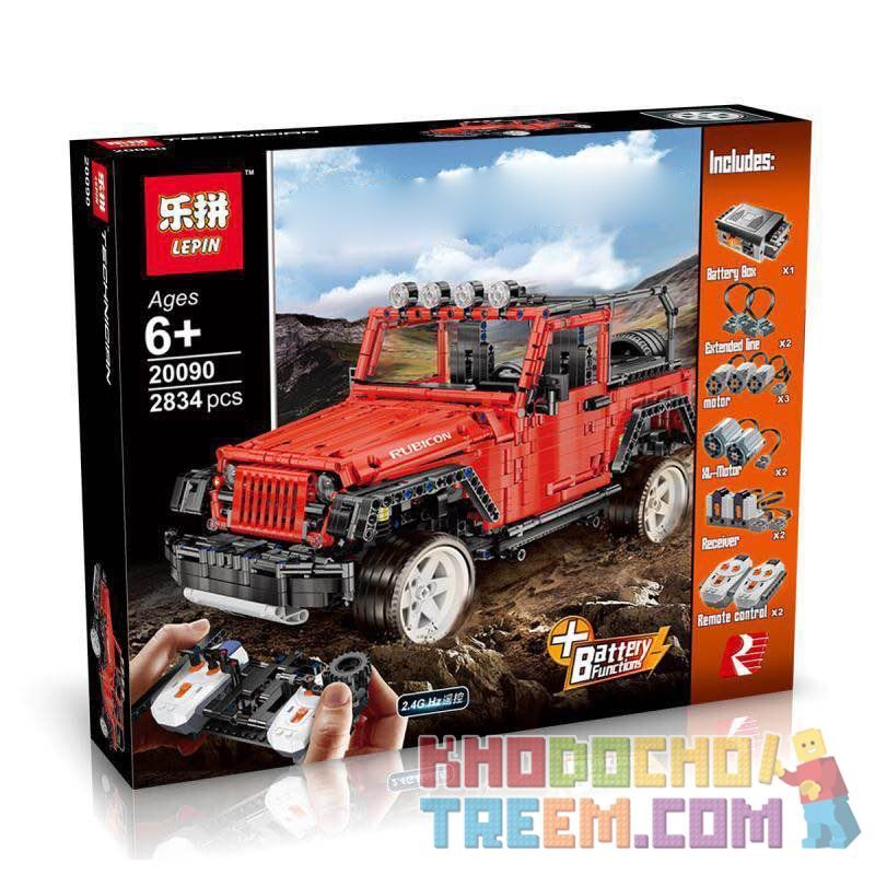 Lepin 20090 Rebrickable MOC-5140 Xếp hình kiểu LEGO FORMA Jeep Wrangler Rubicon RC Xe Địa Hình Jeep Điều Khiển từ xa 2834 khối điều khiển từ xa Lepin 20090 Rebrickable MOC-5140 Xếp hình kiểu LEGO FORMA Jeep Wrangler Rubicon RC Xe Địa Hình Jeep Điều Khiển từ xa 2834 khối điều khiển từ xa