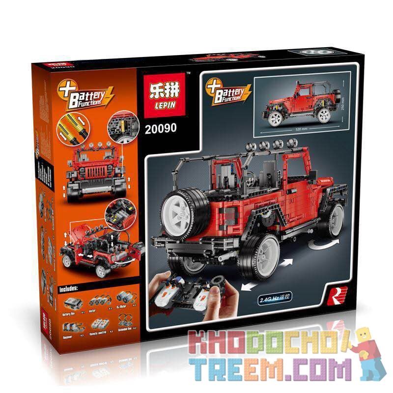 LEPIN 20090 REBRICKABLE MOC-5140 5140 MOC5140 Xếp hình kiểu Lego FORMA Jeep Wrangler Rubicon RC Xe Địa Hình Jeep Điều Khiển Từ Xa giá sốc rẻ nhất LEPIN 20090 REBRICKABLE MOC-5140 5140 MOC5140 Xếp hình kiểu Lego FORMA Jeep Wrangler Rubicon RC Xe Địa Hình Jeep Điều Khiển Từ Xa giá sốc rẻ nhất