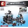 SEMBO 102491 non  TRỤ SỞ CỦA LỰC LƯỢNG CẢNH SÁT ĐẶC BIỆT bộ đồ chơi xếp lắp ráp ghép mô hình Swat Special Force Đặc Nhiệm 1464 khối