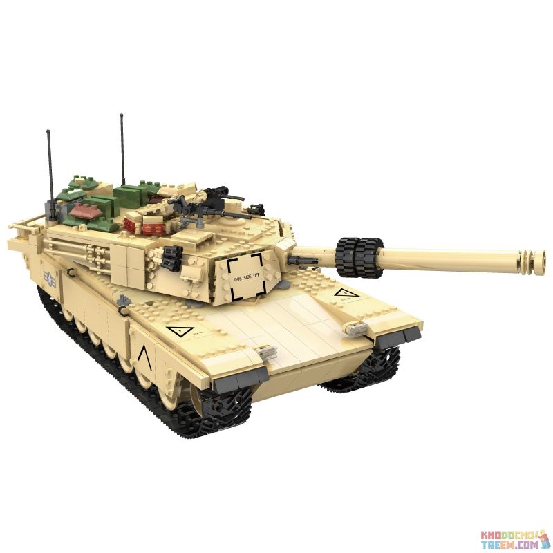 GUDI 6102 non  XE TĂNG CHỦ LỰC tỷ lệ 1:18 bộ đồ chơi xếp lắp ráp ghép mô hình Military Army M1A2 ABRAMS U.S. MAIN BATTLE TANK Quân Sự Bộ Đội 2155 khối