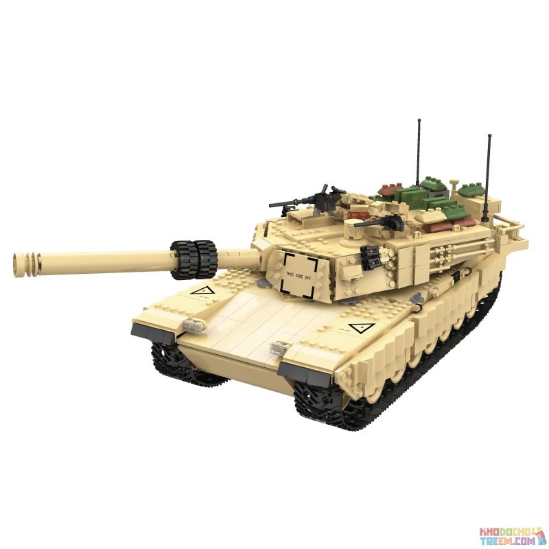 GUDI 6102 non  XE TĂNG CHỦ LỰC tỷ lệ 1:18 bộ đồ chơi xếp lắp ráp ghép mô hình Military Army M1A2 ABRAMS U.S. MAIN BATTLE TANK Quân Sự Bộ Đội 2155 khối