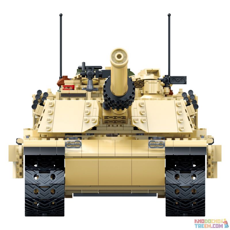 GUDI 6102 non  XE TĂNG CHỦ LỰC tỷ lệ 1:18 bộ đồ chơi xếp lắp ráp ghép mô hình Military Army M1A2 ABRAMS U.S. MAIN BATTLE TANK Quân Sự Bộ Đội 2155 khối