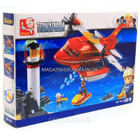 SLUBAN M38-B0629 B0629 0629 M38B0629 38-B0629 non  MÁY BAY PHẢN LỰC NƯỚC bộ đồ chơi xếp lắp ráp ghép mô hình Fire Rescure ARIAL FIREFIGHTING PLANE Cứu Hỏa 348 khối