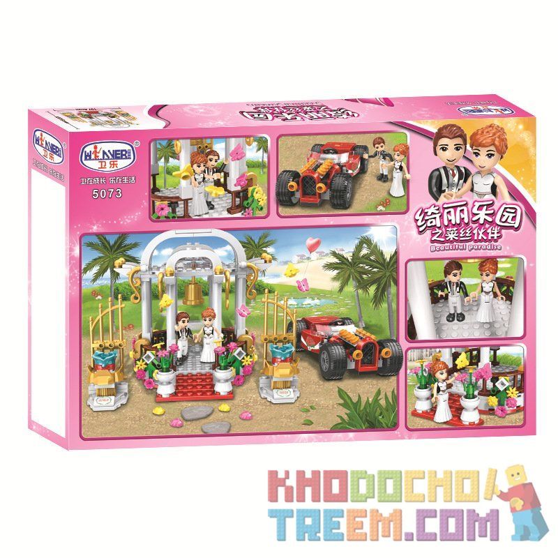 Winner 5073 non  CẢNH CƯỚI Ở CỬA THIÊN ĐƯỜNG bộ đồ chơi xếp lắp ráp ghép mô hình  Các Bạn Gái 345 khối