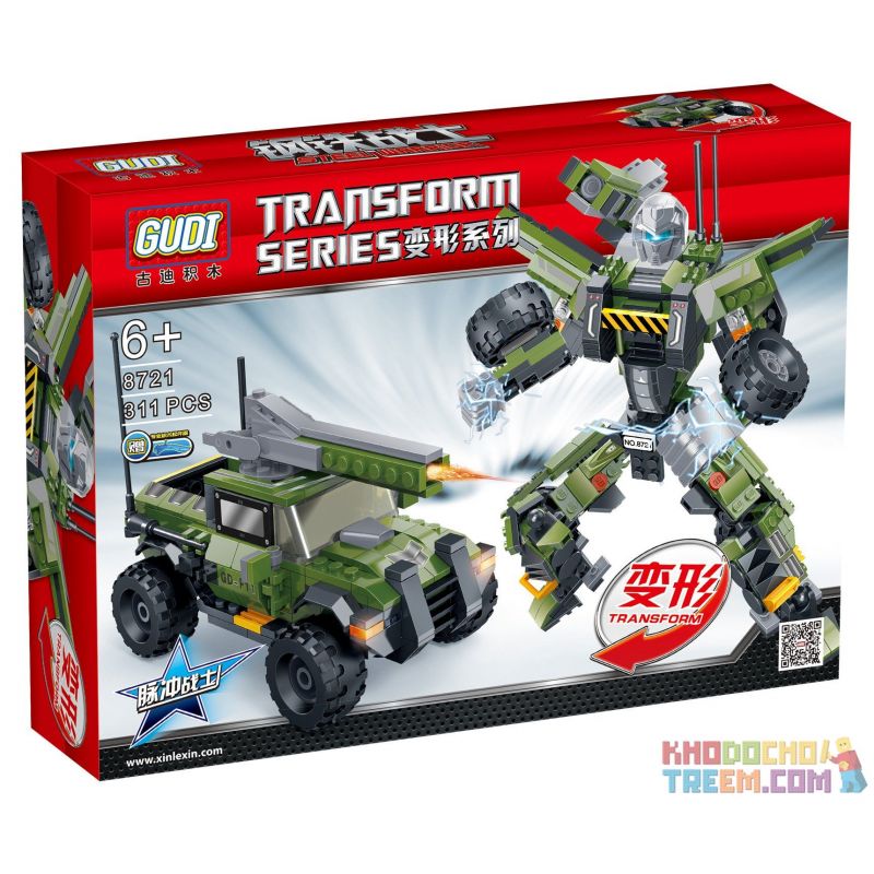 GUDI 8721 8722 8723 non  BỘ XẾP HÌNH GỒM 3 NGƯỜI MÁY BIẾN TRONG NHÓM AUTOBOT bộ đồ chơi xếp lắp ráp ghép mô hình Transformers TRANSFORM SERIES Robot Đại Chiến Người Máy Biến Hình 941 khối