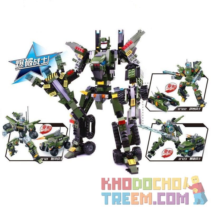 GUDI 8721 8722 8723 non  BỘ XẾP HÌNH GỒM 3 NGƯỜI MÁY BIẾN TRONG NHÓM AUTOBOT bộ đồ chơi xếp lắp ráp ghép mô hình Transformers TRANSFORM SERIES Robot Đại Chiến Người Máy Biến Hình 941 khối