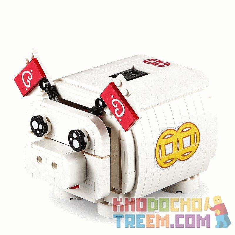 DOUBLEE CADA C51036 51036 non  BỘ XẾP HÌNH LỢN TIẾT KIỆM bộ đồ chơi xếp lắp ráp ghép mô hình  PIGGY BANK Kỹ Thuật Công Nghệ Cao Mô Hình Phương Tiện 344 khối