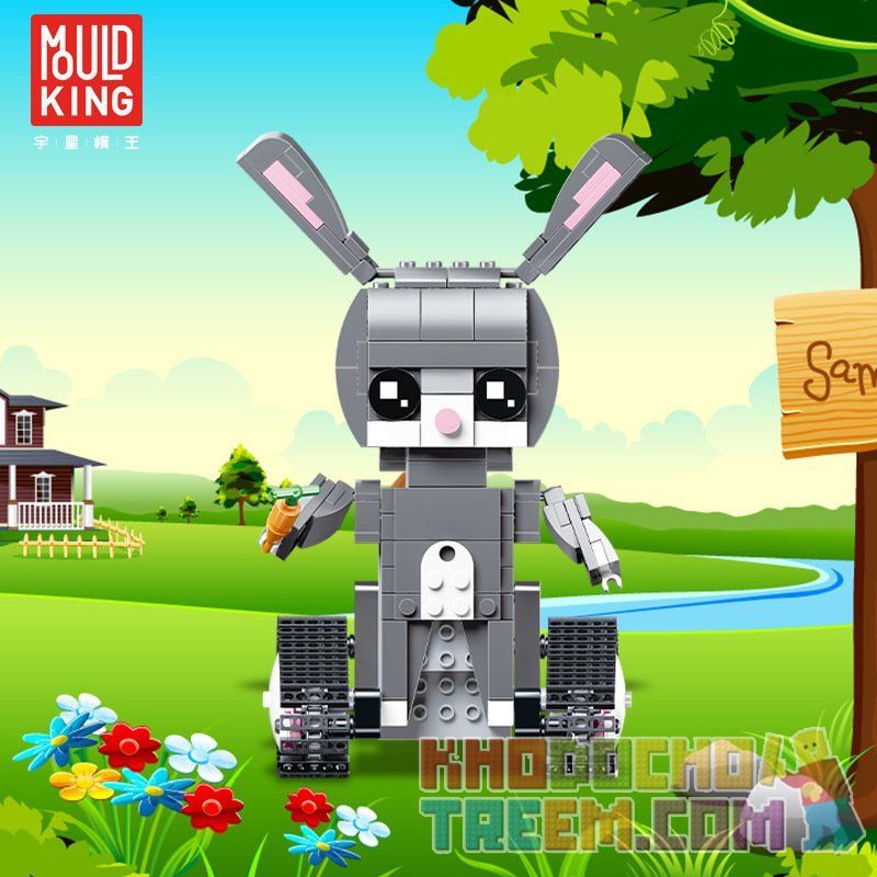 MouldKing 13045 Mould King 13045 non  BỘ LẮP RÁP THỎ ĐIỀU KHIỂN TỪ XA bộ đồ chơi xếp lắp ráp ghép mô hình Walking Brick WALKING BRICK HUDY-RABBIT Búp Bê Biết Đi 344 khối