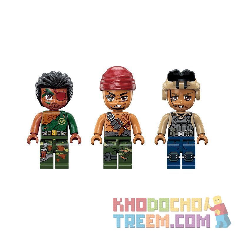 Enlighten 1923 Qman 1923 non  CUỘC CHIẾN GIỮA CẢNH SÁT VÀ NHỮNG KẺ BẮT TRỘM GẤU bộ đồ chơi xếp lắp ráp ghép mô hình Police BATTLE FORCE 344 khối