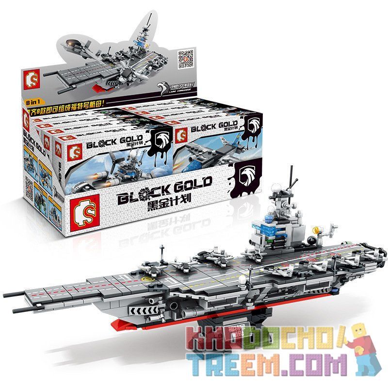 SEMBO 12082 12083 12084 12085 12086 12087 12088 12089 Xếp hình kiểu Lego BLACK GOLD Black Gold Tàu sân bay kết hợp gồm 8 hộp nhỏ 836 khối SEMBO 12082 12083 12084 12085 12086 12087 12088 12089 Xếp hình kiểu Lego BLACK GOLD Black Gold Tàu sân bay kết hợp gồm 8 hộp nhỏ 836 khối