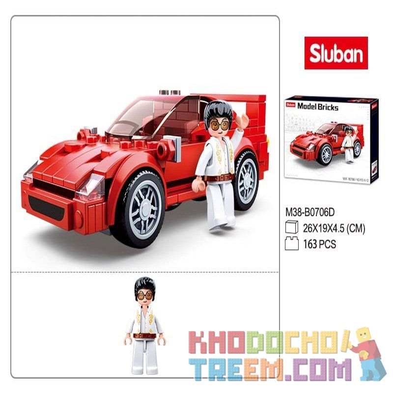 SLUBAN M38 non  XE CỔ 4 bộ đồ chơi xếp lắp ráp ghép mô hình Racers MODEL BRICKS Đua Tốc Độ 658 khối