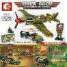SEMBO 101382 non  MÁY BAY CHIẾN ĐẤU P-40 CĂN CỨ TRÂN CHÂU CẢNG CỦA QUÂN ĐỘI HOA KỲ bộ đồ chơi xếp lắp ráp ghép mô hình Empires Of Steel Đế Chế Thép 649 khối