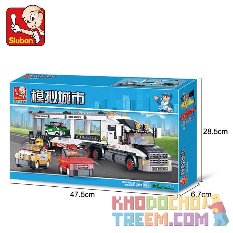 SLUBAN M38-B0339 B0339 0339 M38B0339 38-B0339 non  PHƯƠNG TIỆN GIAO THÔNG VẬN TẢI bộ đồ chơi xếp lắp ráp ghép mô hình City Thành Phố 638 khối