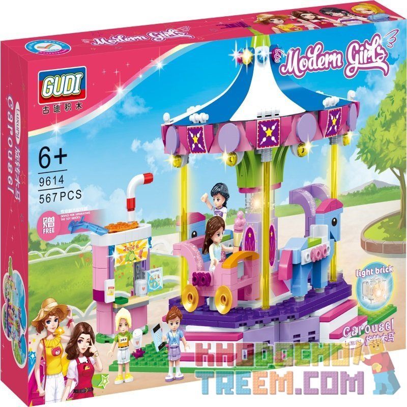 GUDI 9614 non  ĐU QUAY BĂNG CHUYỀN bộ đồ chơi xếp lắp ráp ghép mô hình Modern Girls MODERN GIRLS LUXURY CAROUSEL Những Cô Gái Hiện Đại 567 khối GUDI 9614 non  ĐU QUAY BĂNG CHUYỀN bộ đồ chơi xếp lắp ráp ghép mô hình Modern Girls MODERN GIRLS LUXURY CAROUSEL Những Cô Gái Hiện Đại 567 khối