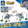 Kazi KY67260 67260 non  MÁY BAY TRỰC THĂNG CẢNH SÁT EC225 bộ đồ chơi xếp lắp ráp ghép mô hình Police 579 khối