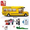 SLUBAN M38-B0333 B0333 0333 M38B0333 38-B0333 non  XE BUÝT TRƯỜNG HỌC bộ đồ chơi xếp lắp ráp ghép mô hình City Thành Phố 496 khối