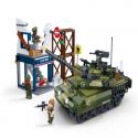 GUDI 8036 non Lego XE TĂNG PHÒNG THỦ bộ đồ chơi xếp lắp ráp ghép mô hình Tiger Hunt TIGER HUNT TANK DEFENCING WAR Chiến Dịch Săn Cọp 493 khối