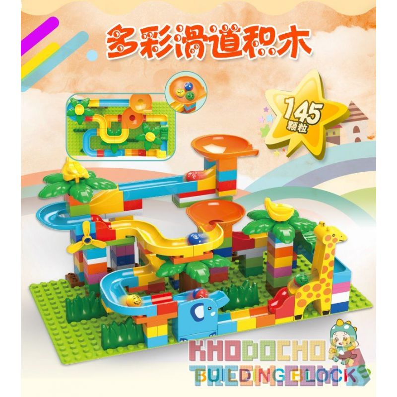 Feelo 1600A Xếp hình kiểu LEGO Duplo Smart slide assembly lắp ráp cầu trượt thông minh 145 khối Feelo 1600A Xếp hình kiểu LEGO Duplo Smart slide assembly lắp ráp cầu trượt thông minh 145 khối