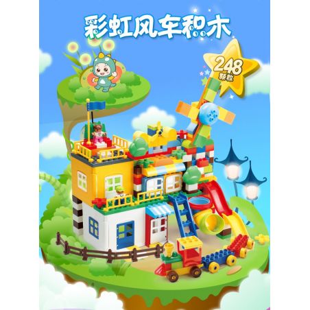 FEELO 1600B Xếp hình kiểu    Smart Windmill House Assembly Lắp Ráp Ngôi Nhà Cối Xay Gió Thông Minh 248 khối