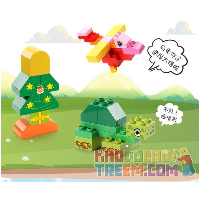 FEELO 1616 Xếp hình kiểu    Smart Block Assembly Lắp Ráp Khối Thông Minh 130 khối