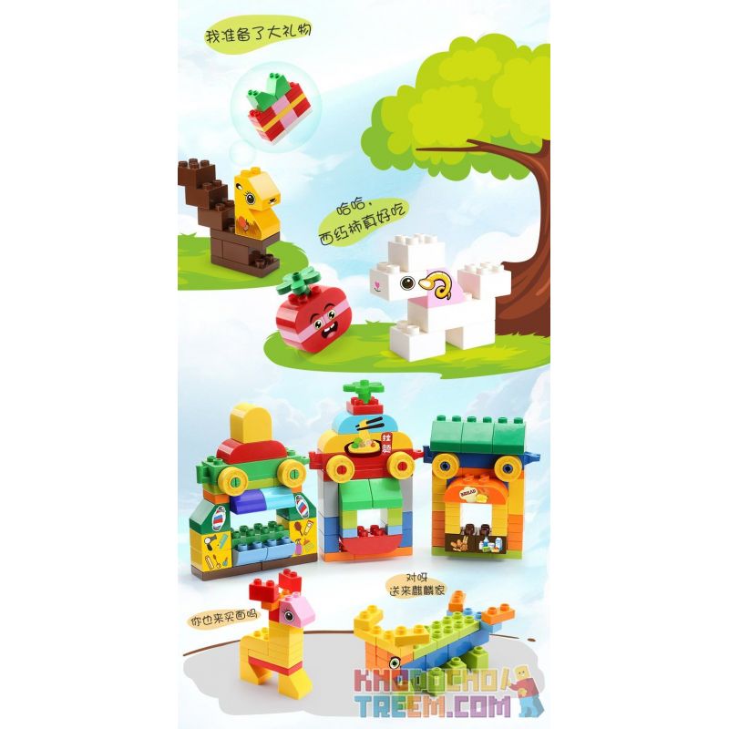 FEELO 1616 Xếp hình kiểu    Smart Block Assembly Lắp Ráp Khối Thông Minh 130 khối