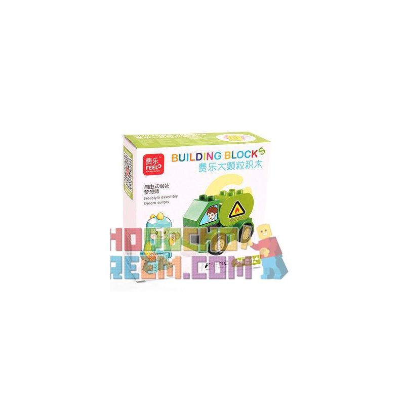 Feelo 1601B Xếp hình kiểu LEGO Duplo Tanker Lắp ráp xe chở dầu 7 khối Feelo 1601B Xếp hình kiểu LEGO Duplo Tanker Lắp ráp xe chở dầu 7 khối