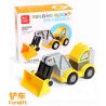 FEELO 1601D Xếp hình kiểu    Forklitft Lắp Ráp Xe Nâng 8 khối