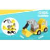 FEELO 1601E Xếp hình kiểu    Excavator Máy Xúc 9 khối