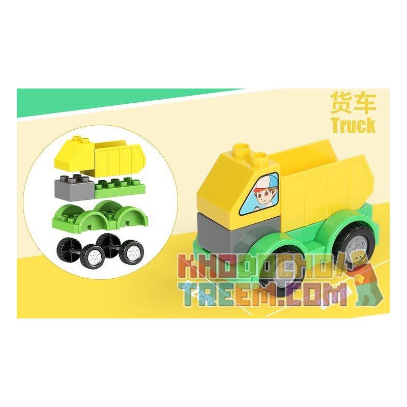 FEELO 1601F Xếp hình kiểu    Truck Lắp Ráp Xe Tải 7 khối FEELO 1601F Xếp hình kiểu    Truck Lắp Ráp Xe Tải 7 khối