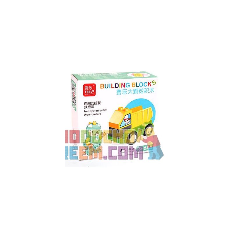 Feelo 1601F Xếp hình kiểu LEGO Duplo Truck lắp ráp xe tải 7 khối Feelo 1601F Xếp hình kiểu LEGO Duplo Truck lắp ráp xe tải 7 khối