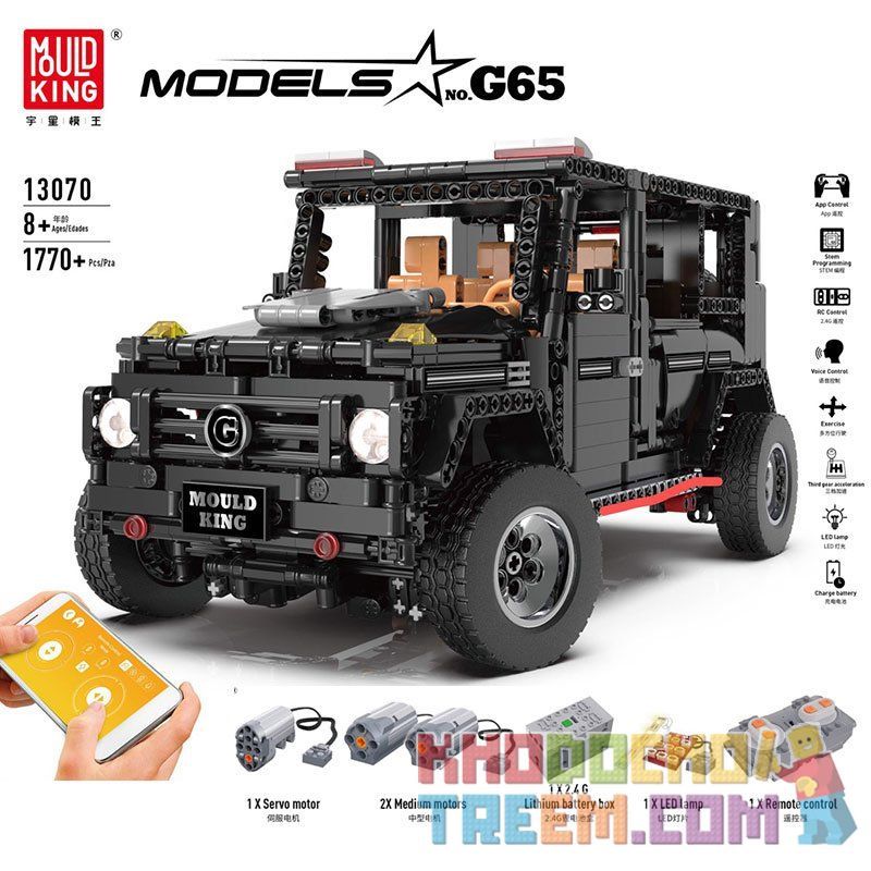 LEPIN 20100 LIN07 0017 MOULDKING 13068 13069 13070 REBRICKABLE MOC-2425 2425 MOC2425 Xếp hình kiểu Lego TECHNIC LEGO Technic G500 AWD Wagon Ô Tô SUV G500 gồm 2 hộp nhỏ 1628 khối điều khiển từ xa