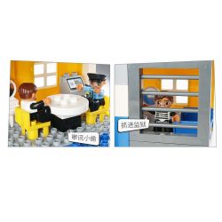 FEELO 1628 Xếp hình kiểu    Police Station Lắp Ráp Trụ Sở Cảnh Sát 140 khối