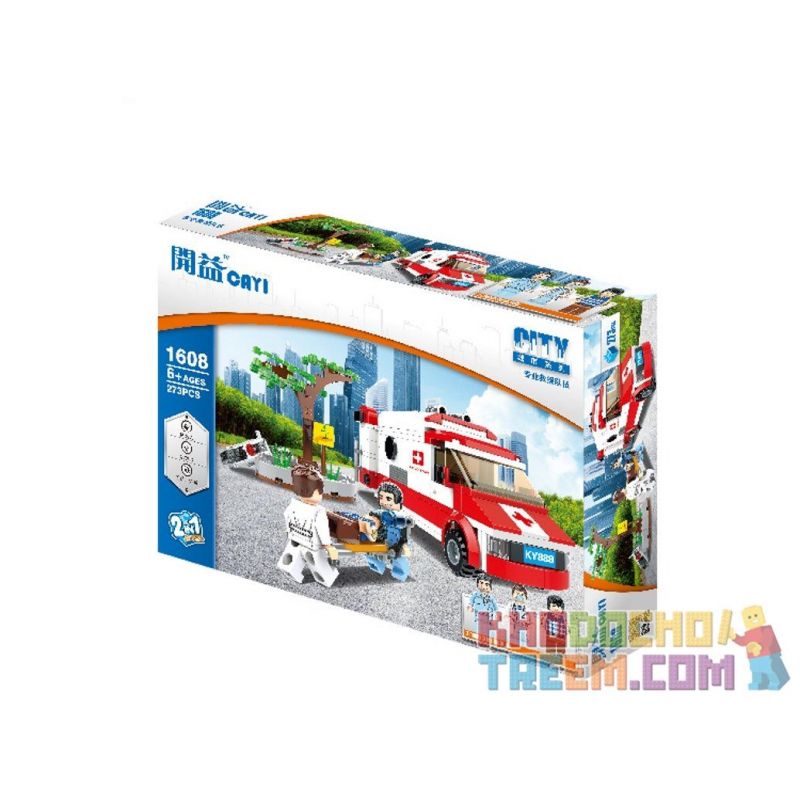 CAYI 1608 1609 non Lego GIẢI CỨU 2 ĐỘI HỘ CHUYÊN NGHIỆP CAYI EXPRESS bộ đồ chơi xếp lắp ráp ghép mô hình City Thành Phố 561 khối