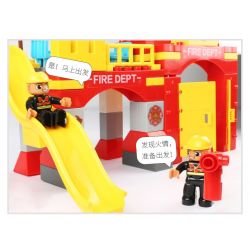 FEELO 1661D Xếp hình kiểu    City ​​fire Brigade đội Cứu Hỏa Thành Phố 118 khối